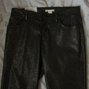 H&M Sparkly Black Skinny High Waist Jeans
